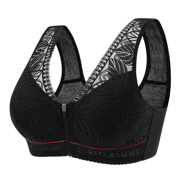 Skanto | Ensfarge Lacy Lingerie med Frontglidelås