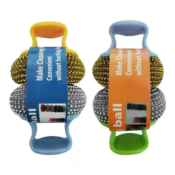 2 stk Wire Ball Dish Cleaning Brush Skanto