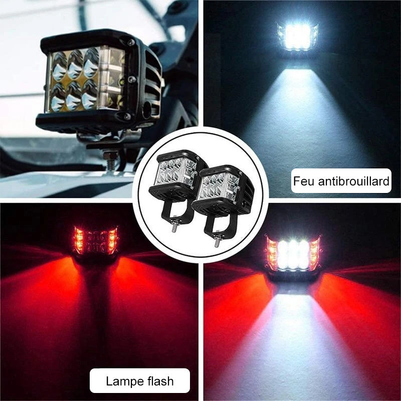 LED strobelys med tre sider for bil | Skanto