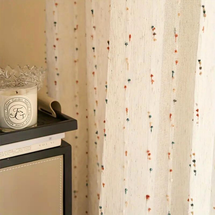 Skanto | Sugar Bean Regnbue Brodert Tyll Gardinpanel