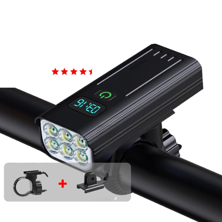 5000 Lumen USB-varende Fahrradlampe med Halterungen