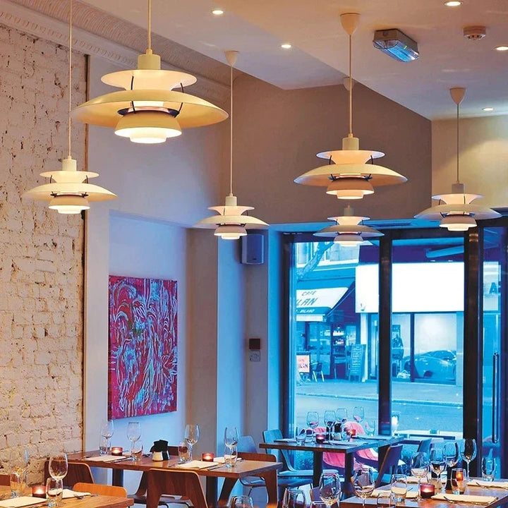 Skanto | Moderne LED Taklampe Rund – Dimbar & Holdbar – Stilfull Belysning for Stue, Spisestue & Kontor
