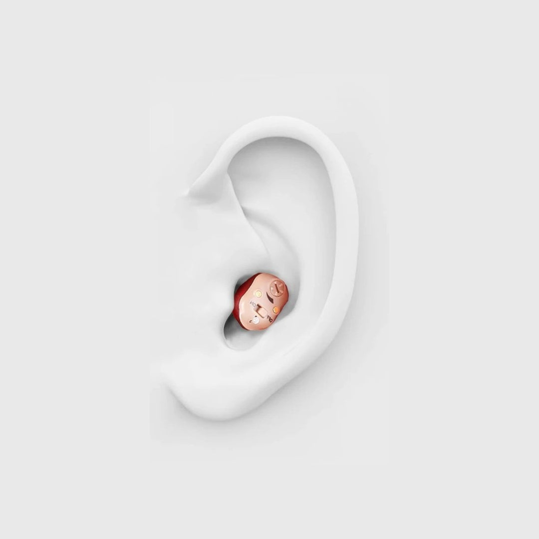 SilentWave | Oppladbare usynlige høreapparater par - Forsterk lyd - Forbedre tale klarhet - Diskré design Skanto