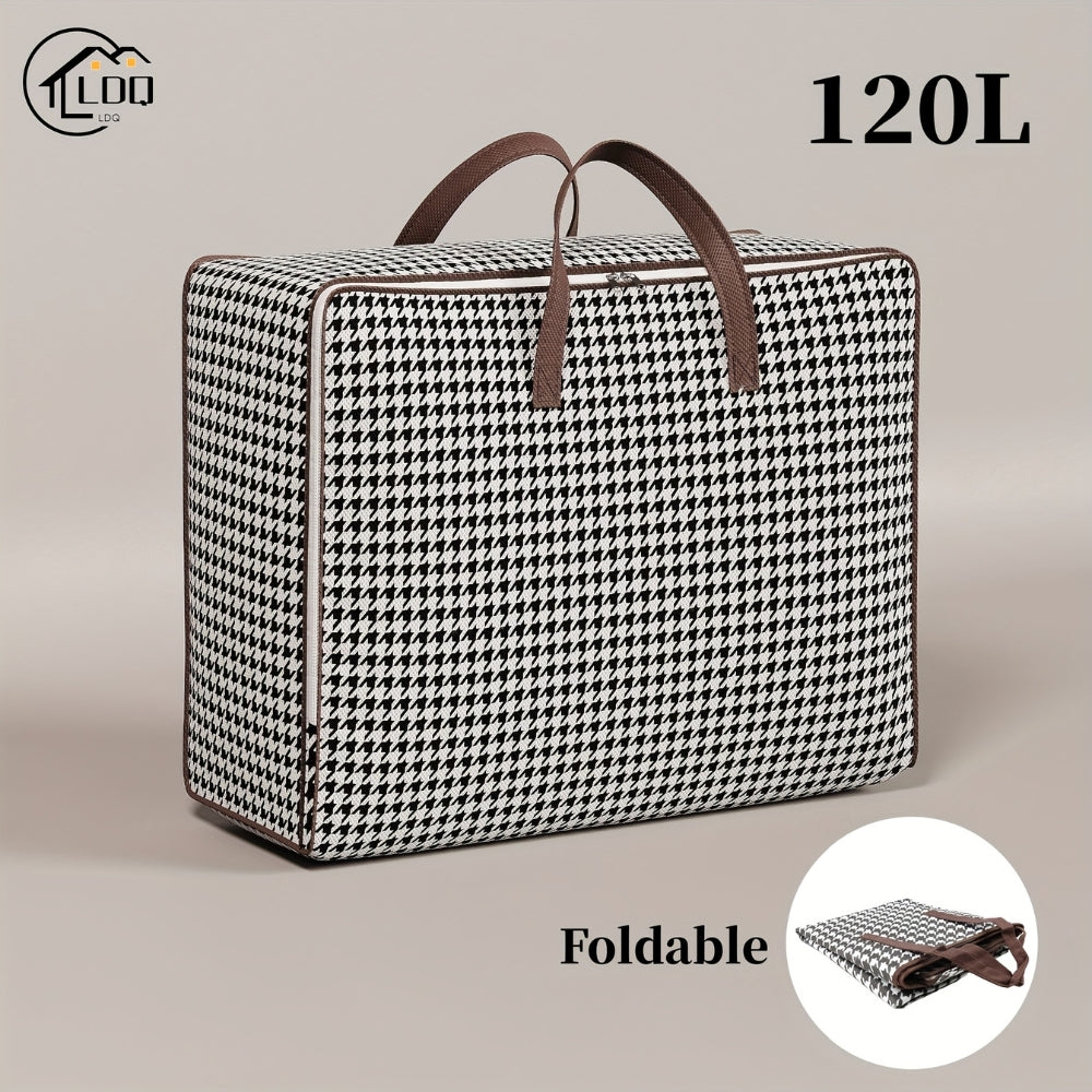 Skanto | Slitesterk stor kapasitet houndstooth lagringskoffert