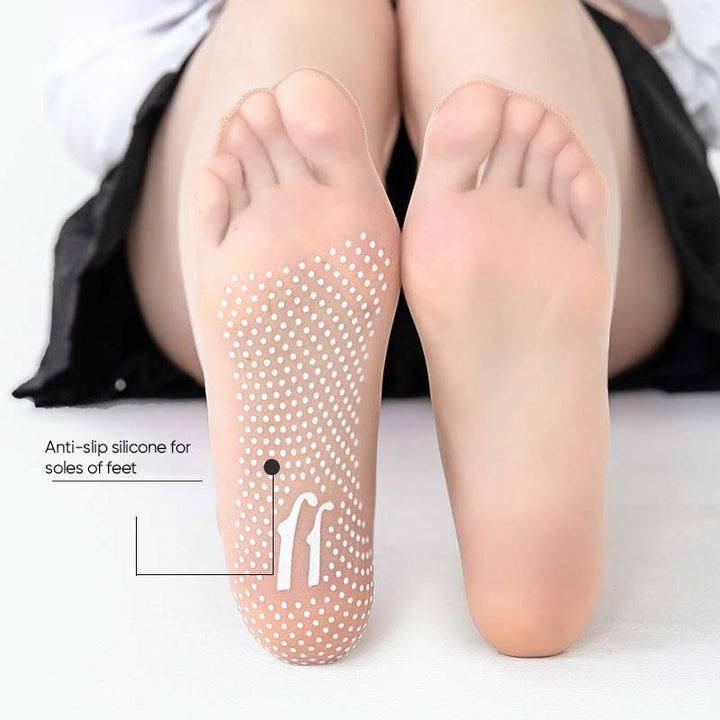 Skanto | Vår Sommer Usynlige Non-Slip Krystall Silke Sokker
