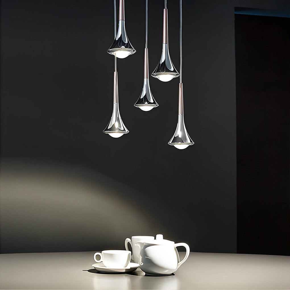 Moderne LED-Pendellampe i dråpeform – Adjustae metallkronelys for stue, soverom og spisestue