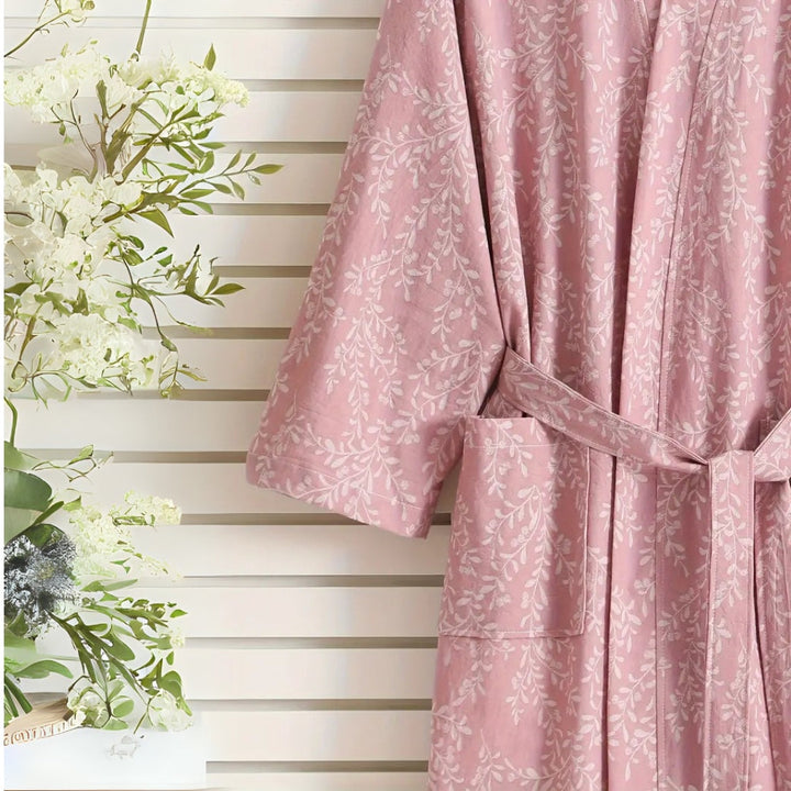 Skanto | Fjærlett Jacquard Bomull Badekåpe