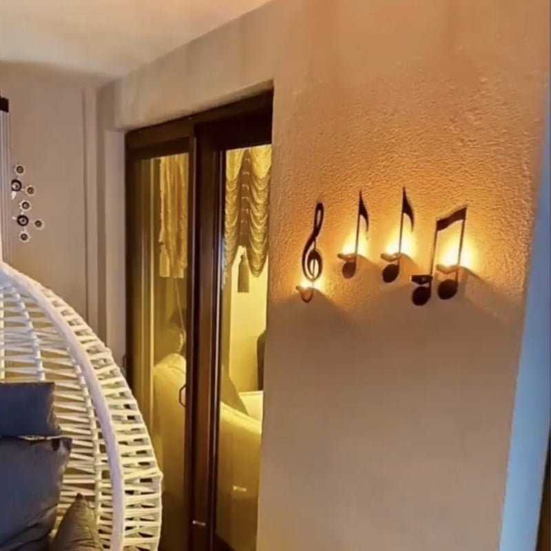 Svart Musikknot Vegglampe Skanto