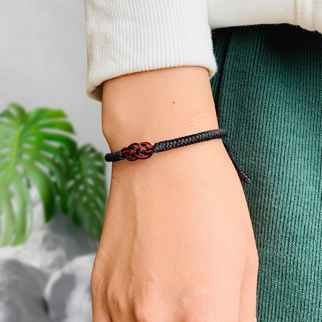 Skanto | Minimal Rød Tråd Av Skjebnen Pararmbånd