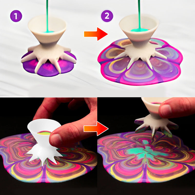 Skanto | Pouring Colors Flower Split Art Cup