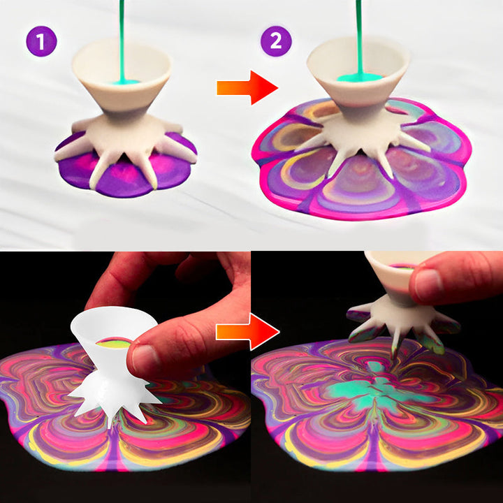 Skanto | Pouring Colors Flower Split Art Cup