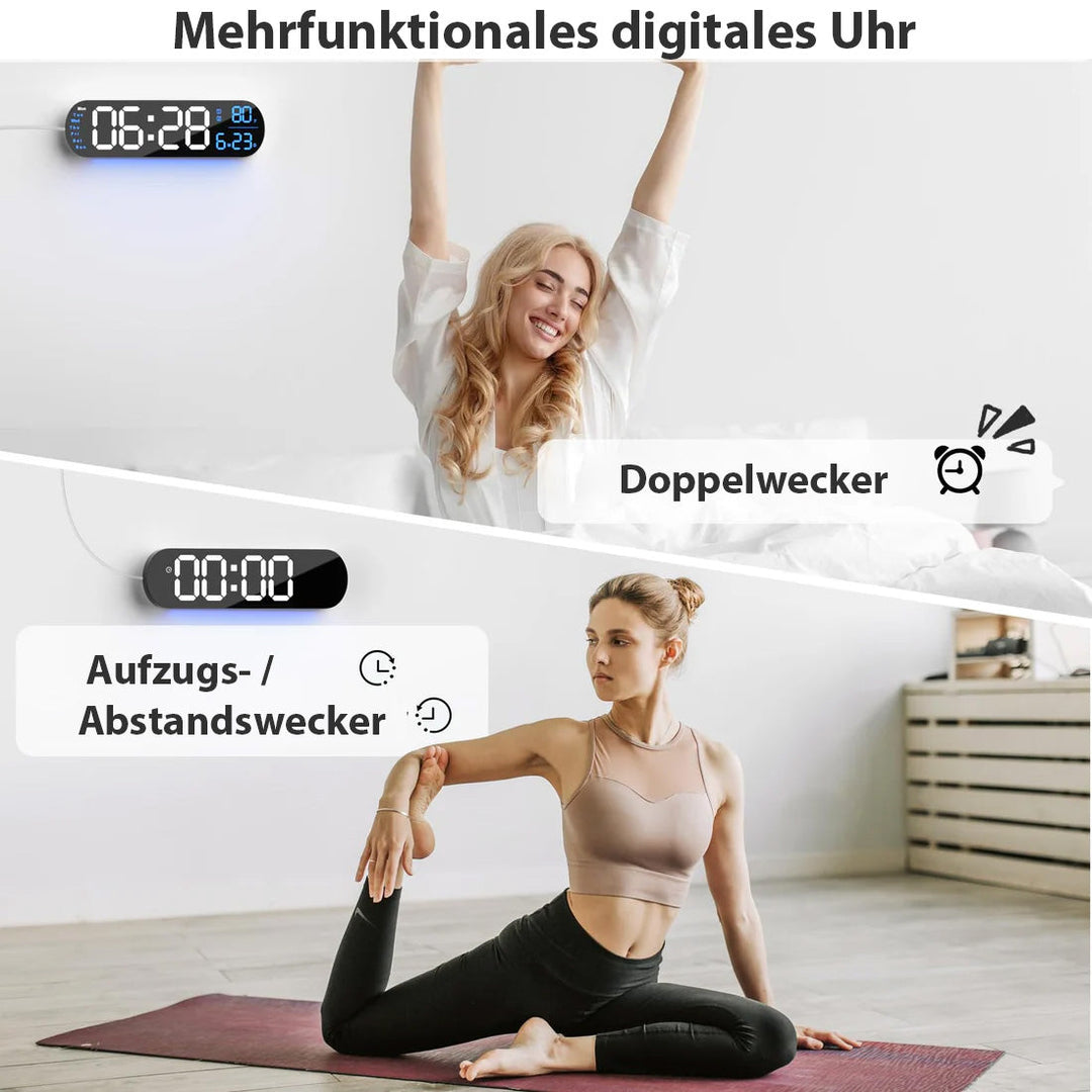 Saker multifunksjonelt klokke med LED-skjerm | Skanto