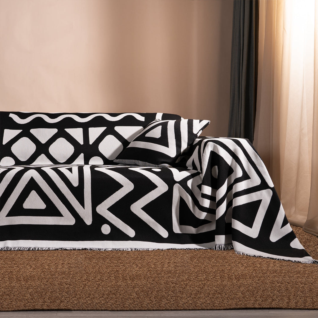 Geometrisk Boho Stil Sofa Trekk - Moderne, Stilig & Holdbar Sofa Beskyttelse | Skanto