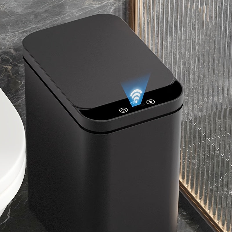 Skanto | Sett med 2 Smarte Sensor Søppelbøtter - Berøringsfrie og Kompakte (Svart)
