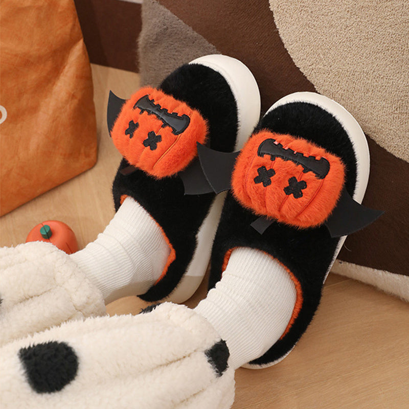 Halloween tøfler – Varme sklisikre tøfler med cartoon-design | Skanto