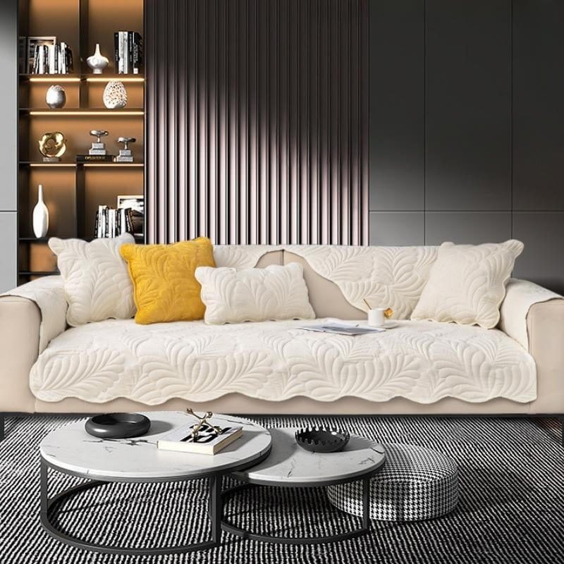 Leaf Cotton Mat Anti-scratch Protective Couch Cover 70x210 | Skanto