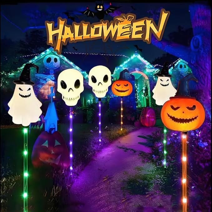 Skanto | 6 i 1 Halloween Solhage Lys