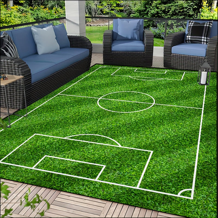 Skanto | SoccerPlay | Antiskli Vaskbar Teppe for Stue & Soverom