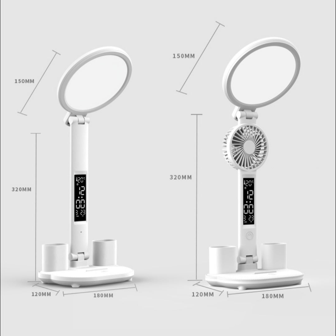 LED bordlampe med klokke og USB. | Skanto