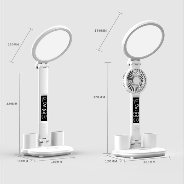 LED bordlampe med klokke og USB. | Skanto