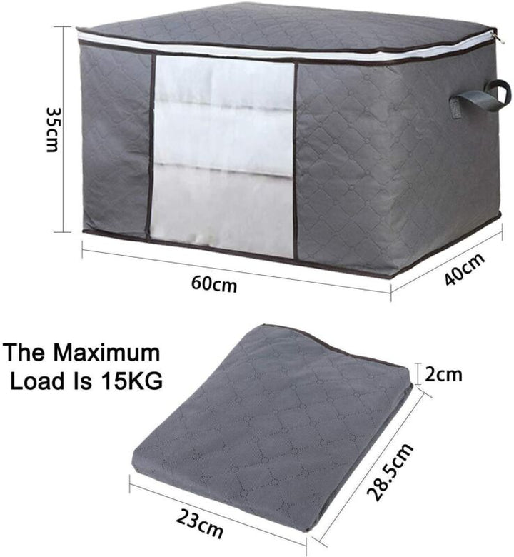 Norvo | Klær Quilt Teppe Oppbevaringsbag Stoff Hjem Organisator Boks Poser Glidelås