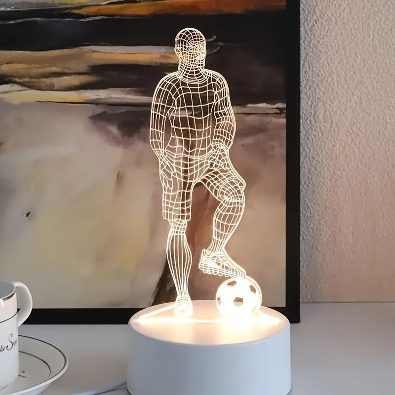 Skanto | Fotballspiller 3D Lampe – For en sporty atmosfære