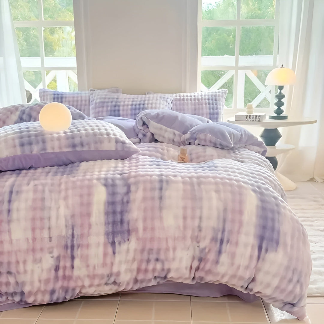Koselig sengetøysett i plysj – varmt og mykt for høst og vinter | ReversiSkantoe-design laget av kaninpels og melkefløyel