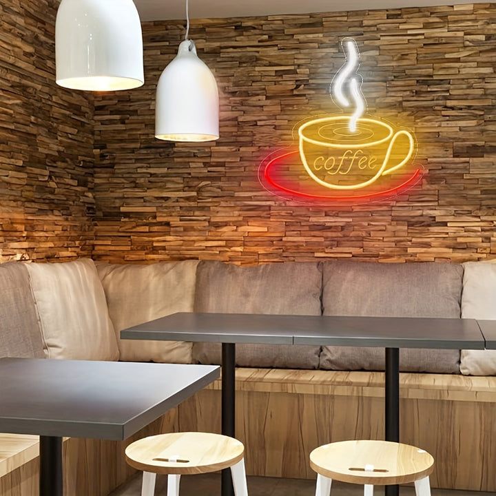 Skanto | LED Neon Kaffe Krus Vegglampe