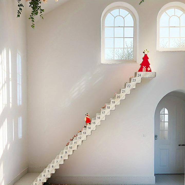 Skanto | Adventskalender i Tre – 24-dagers Nedtellingstige for Borddekorasjon
