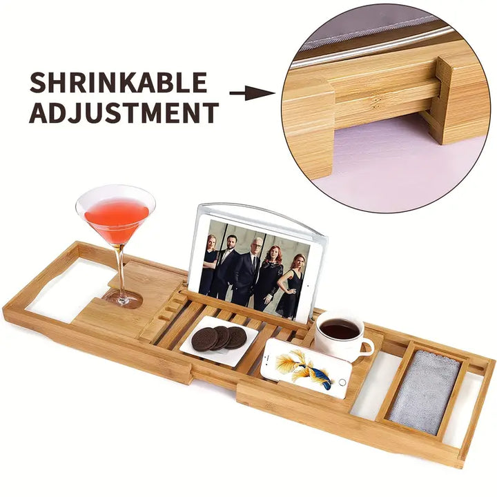 Premium Bamboo Utvidbart Badekarbrett Skanto