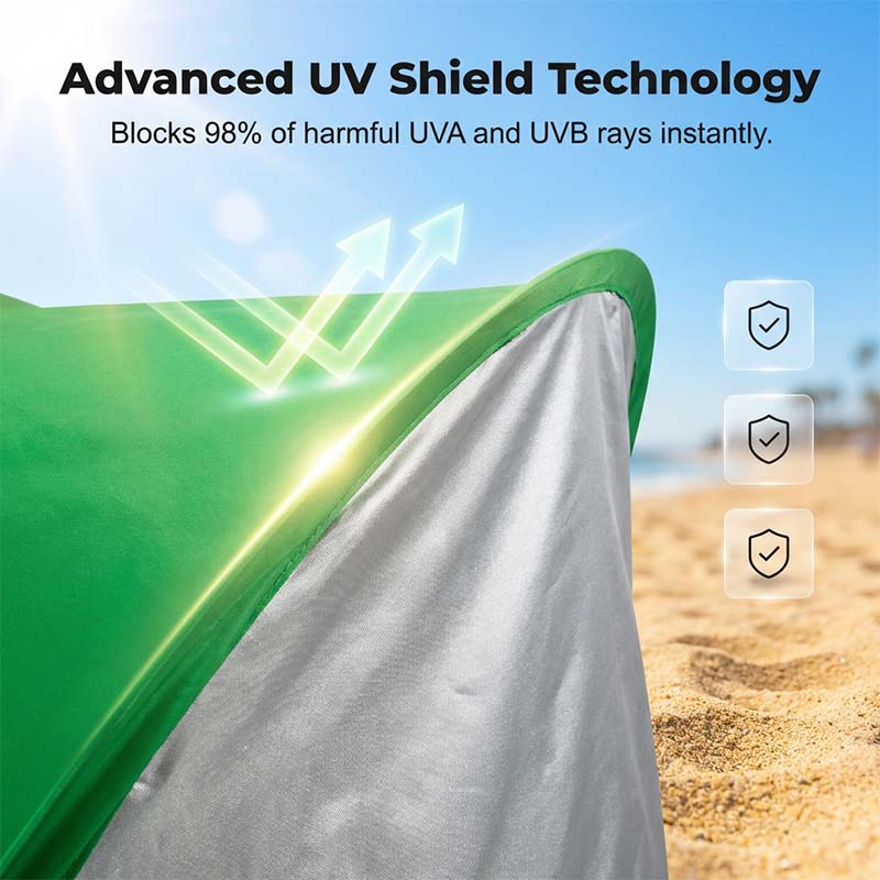 SunSail Breeze Pop-Up Strandtelt 98% UV Beskyttelse | Skanto