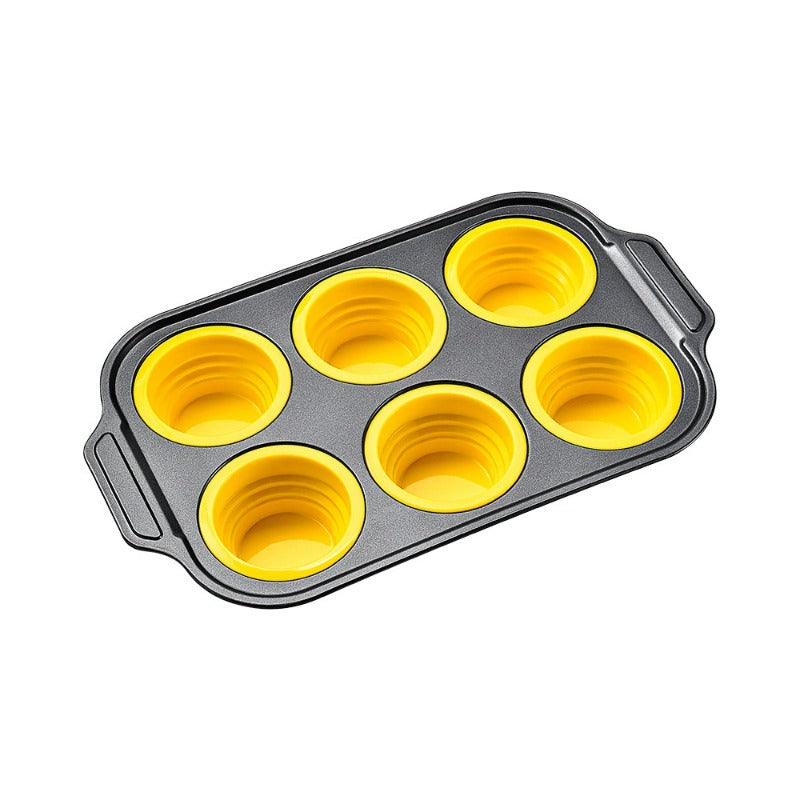 Pressemelding Silikon Muffinsform med Solid Metallramme Skanto