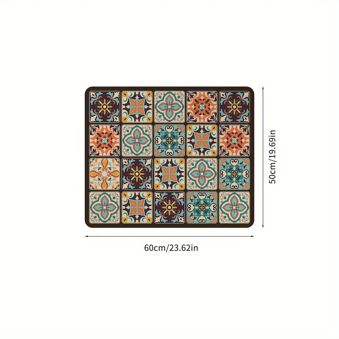 Vaskemaskin Deksel Matte Retro Mosaikk | Skanto