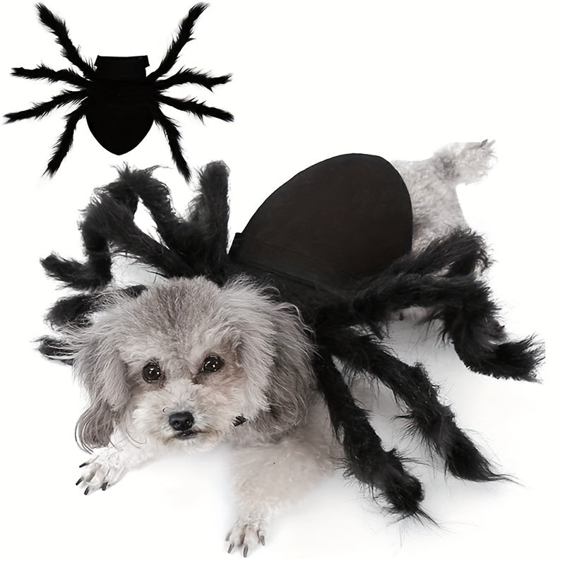 Skanto | Morsom Pels Hund Halloween Kostyme | Edderkopp Design