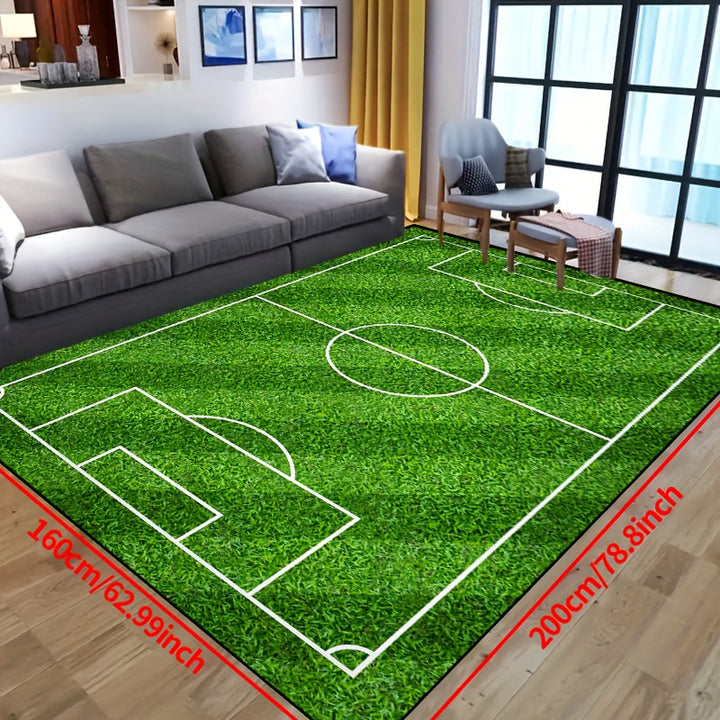 Skanto | SoccerPlay | Antiskli Vaskbar Teppe for Stue & Soverom