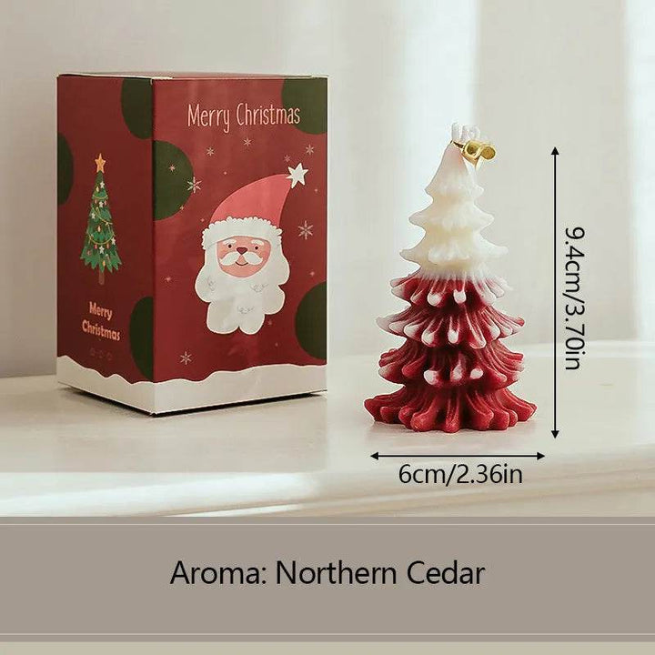 Skanto | God jul lys 3D juletreformede aromaterapi lys ornamenter Navidad nyttårs fest hjemme dekor Xmas gave