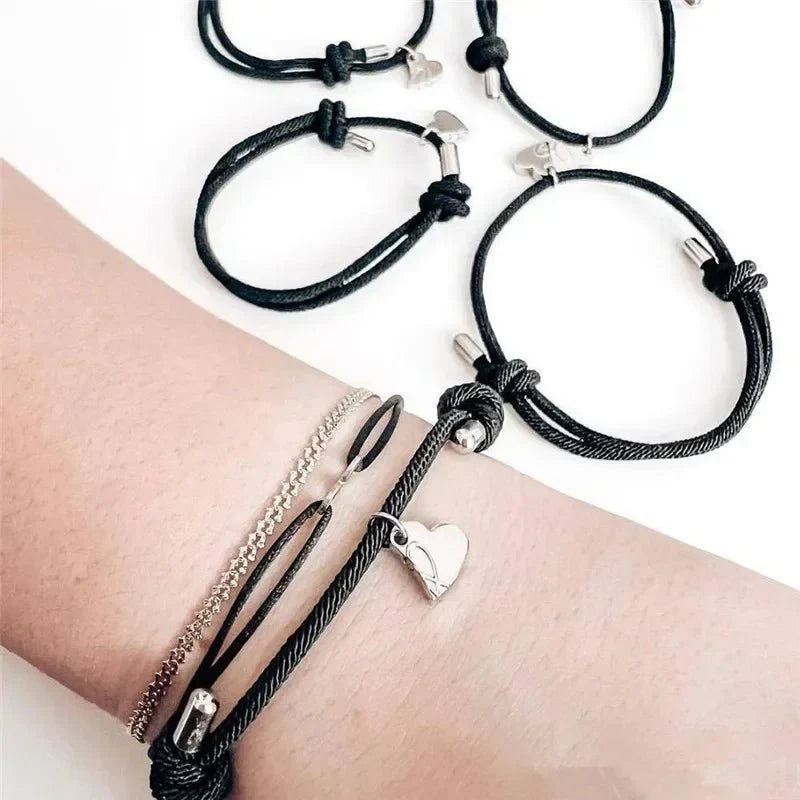Skanto | 4pk Magnetiske Hjerte Tau Armbånd