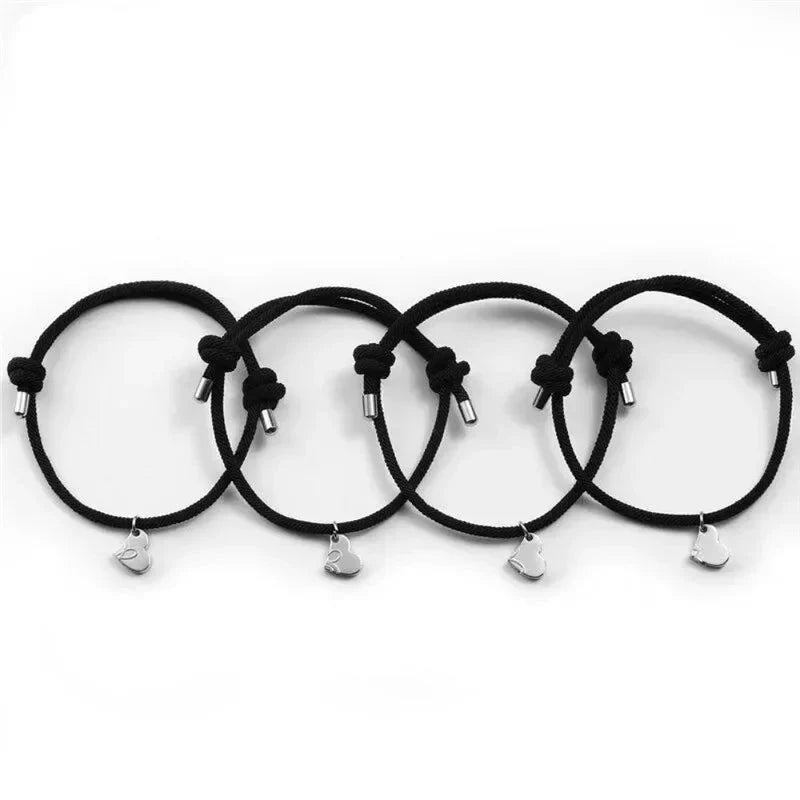 Skanto | 4pk Magnetiske Hjerte Tau Armbånd