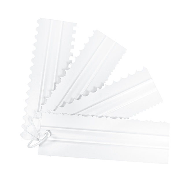 4PCS/Sett Ny Komb Kake Skraper Mønster Krem Skraper DIY Baking Verktøy | Skanto