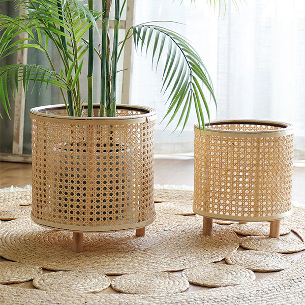 Skanto | Flettet Blomsterpotteholder laget av Rattan