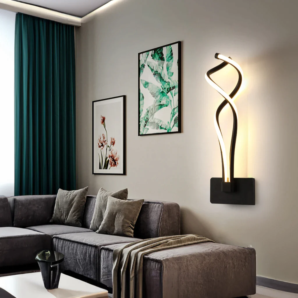 ÉclatHarmonieux – Elegant Vegglampe for en Avslappende Atmosfære Skanto