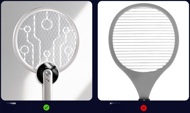 Skanto | Bærbar sammenleggbart 2-i-1 elektrisk myggsveiper med ultrafiolett myggfellelampe, oppladbart design og tett nett, for innendørs, utendørs og kontor