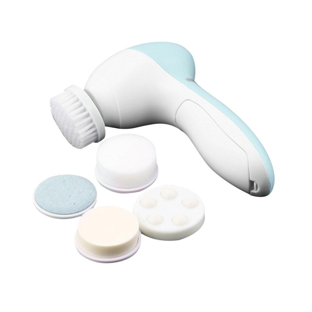 Skanto | IcoolGadget 5 i 1 Elektrisk Ansiktsrens Massasje Mini Hud Porerenser Skjønnhetsmassasjermaskin Vask Ansikt Maskin