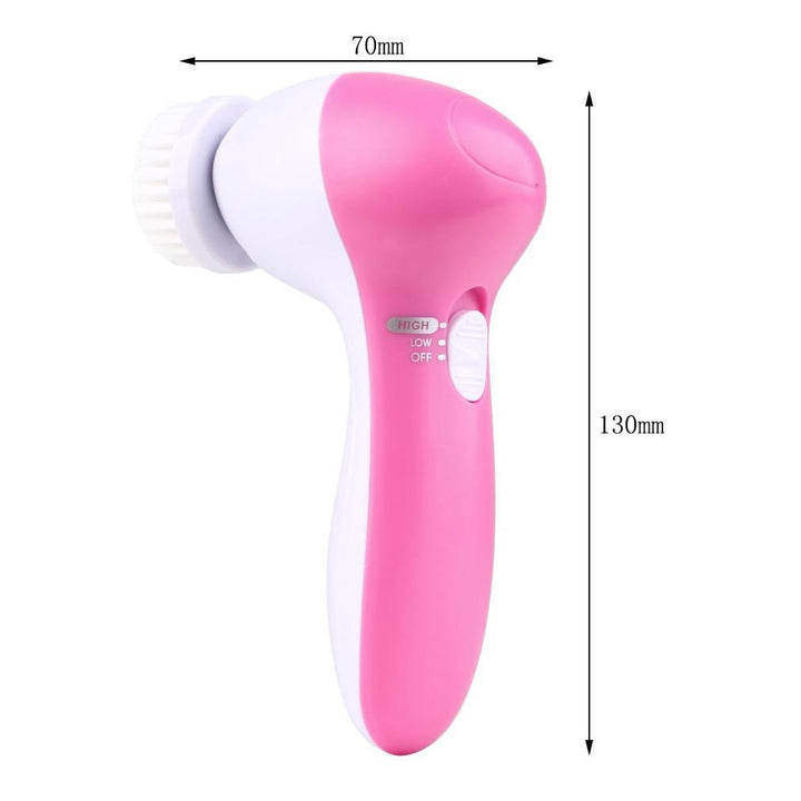 Skanto | IcoolGadget 5 i 1 Elektrisk Ansiktsrens Massasje Mini Hud Porerenser Skjønnhetsmassasjermaskin Vask Ansikt Maskin