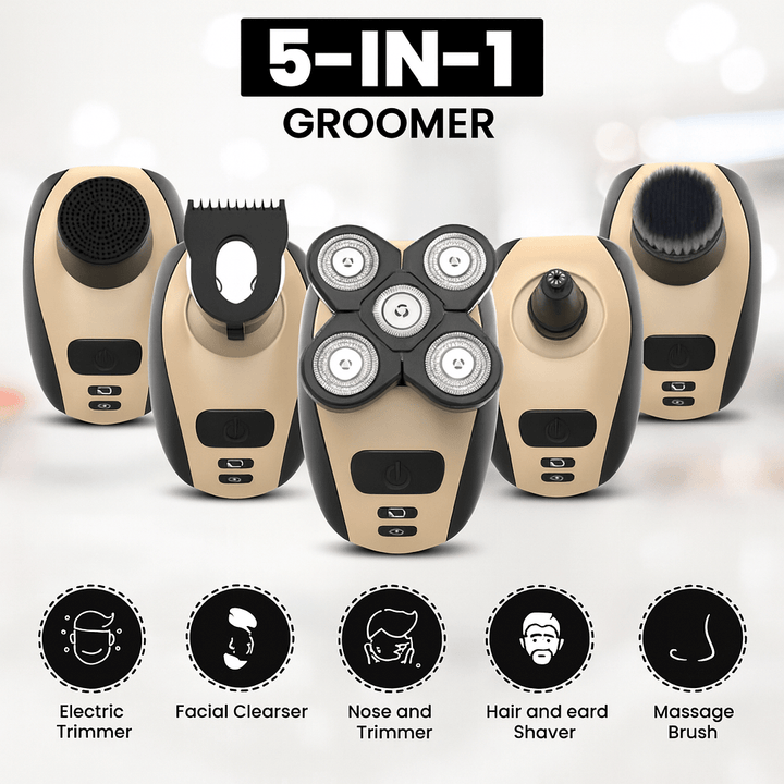 Skanto | GLIDESONIC – 5-i-1 Grooming Razor for Smooth, Irritation-Free Shaving
