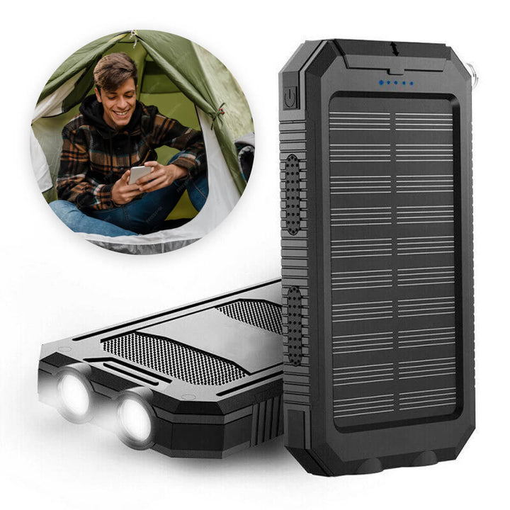 Skanto | Solenergi Power Bank Vanntett USB Lader Lommelykt