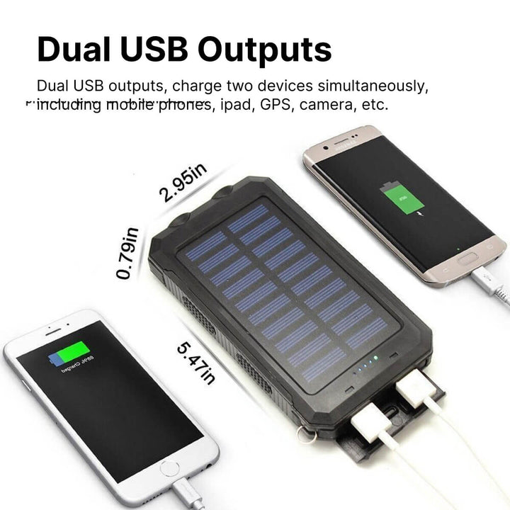 Skanto | Solenergi Power Bank Vanntett USB Lader Lommelykt