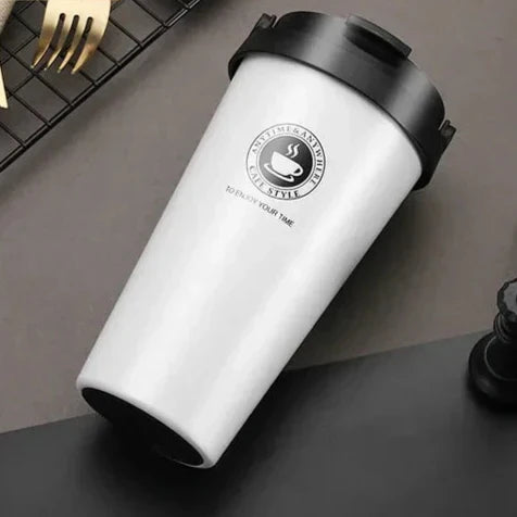 WarmCold Isolierbecher – Edelstahl-Reisebecher 500 ml med Schiebedeckel