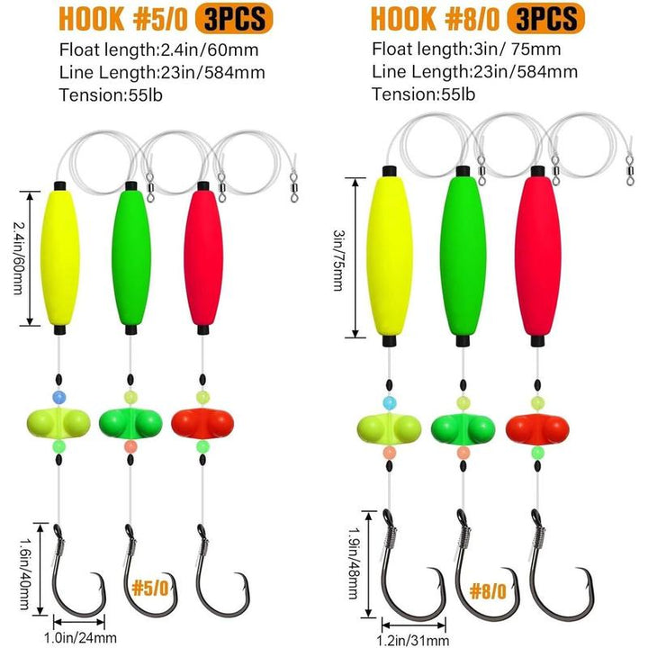 Skanto | Pre-Rigget Catfish Float Rigs med Rattle Beads