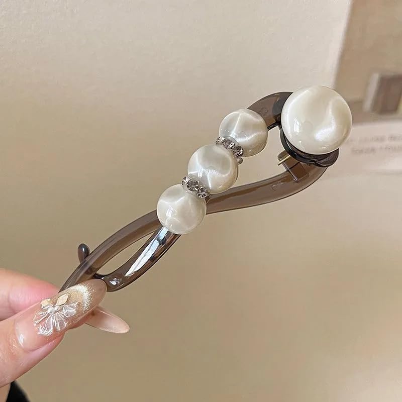 Skanto | Elegant Rose Pearl Twist Hårnål